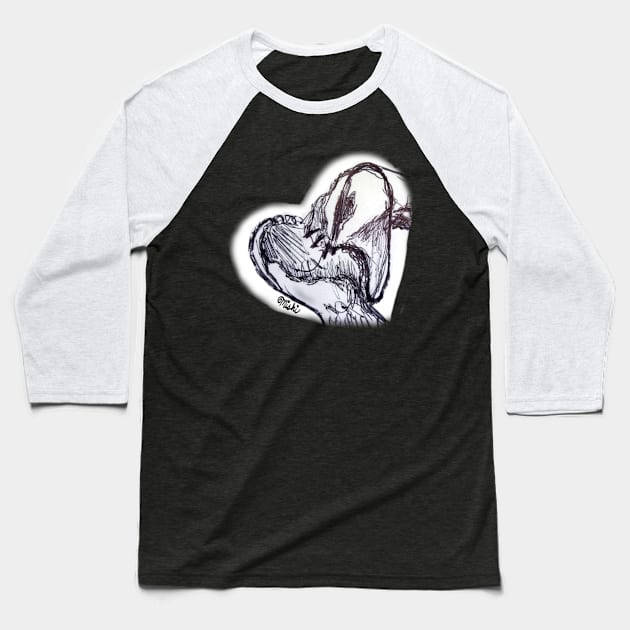 Mending My Heart Baseball T-Shirt by Mishi